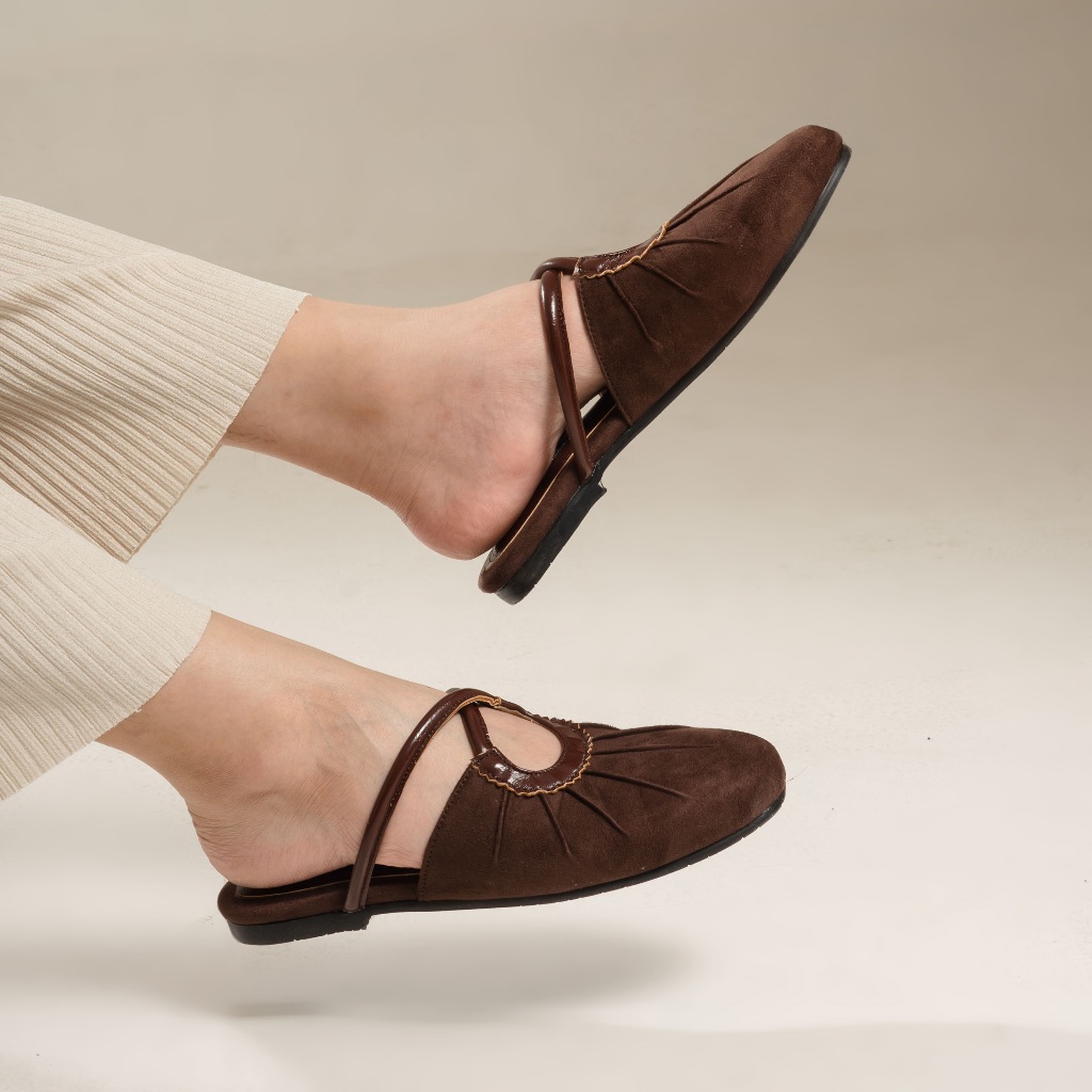 Lula Brown Mules Shoes Wanita - Dianable