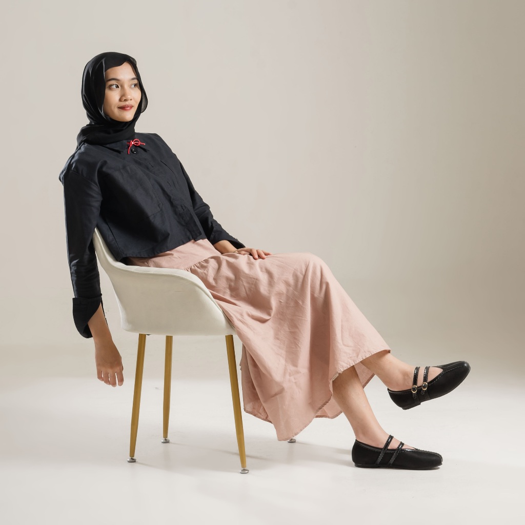 Kyra Black Flatshoes Sepatu Wanita - Dianable
