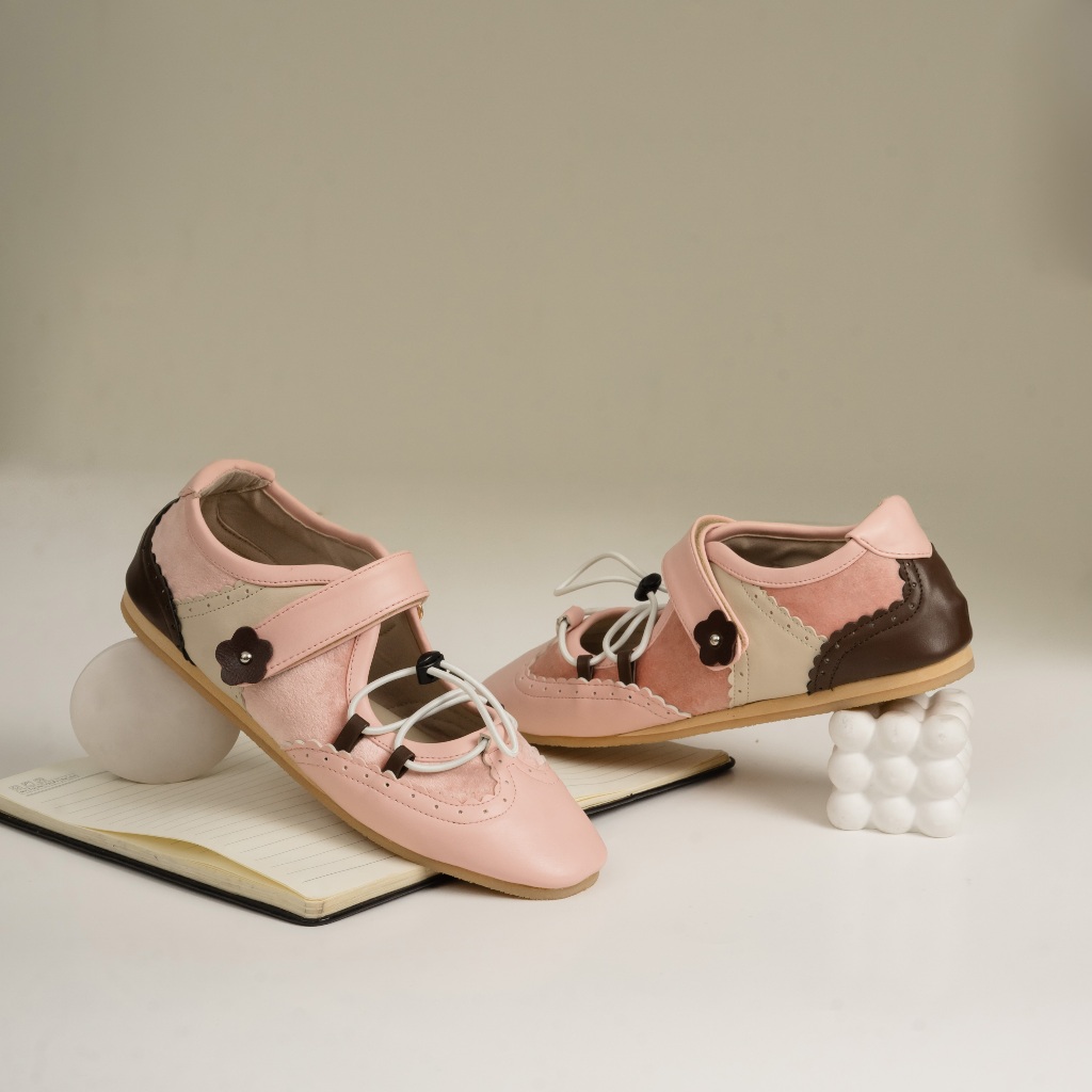 Meena Flatshoes Pink Sepatu Wanita | Sneakerina - Dianable