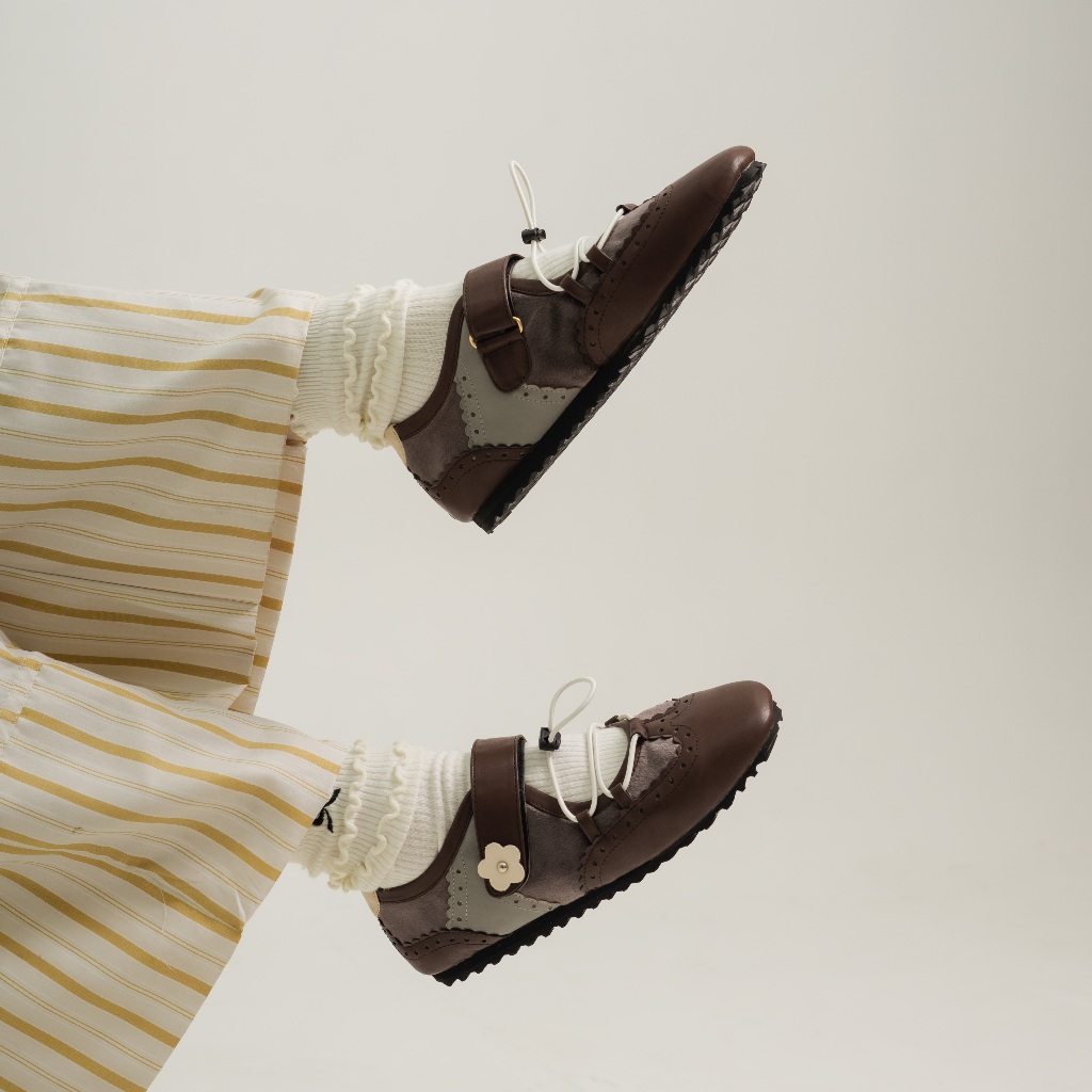 Meena Flatshoes Dark Brown Sepatu Wanita | Sneakerina - Dianable