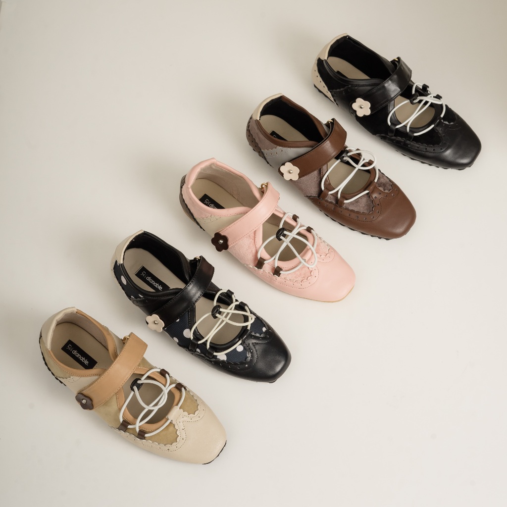 Meena Flatshoes Dark Brown Sepatu Wanita | Sneakerina - Dianable