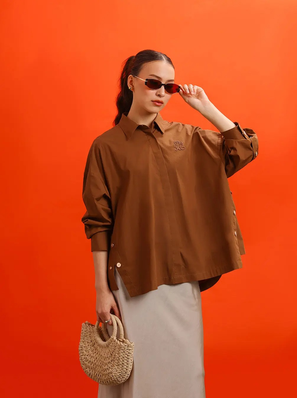 GALE V OVERSIZED TOP - KAMI