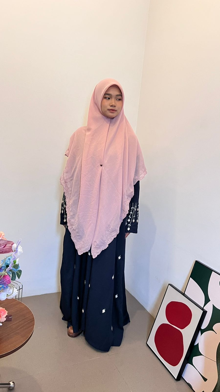 DAILY ABAYA 2 IN 1 RAYON LYOCELL BORDIR - GHANIEA