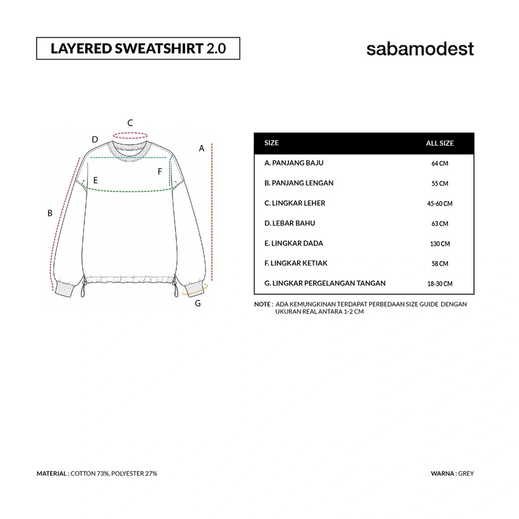 LAYERED SWEATSHIRT 2.0 - SABAMODEST