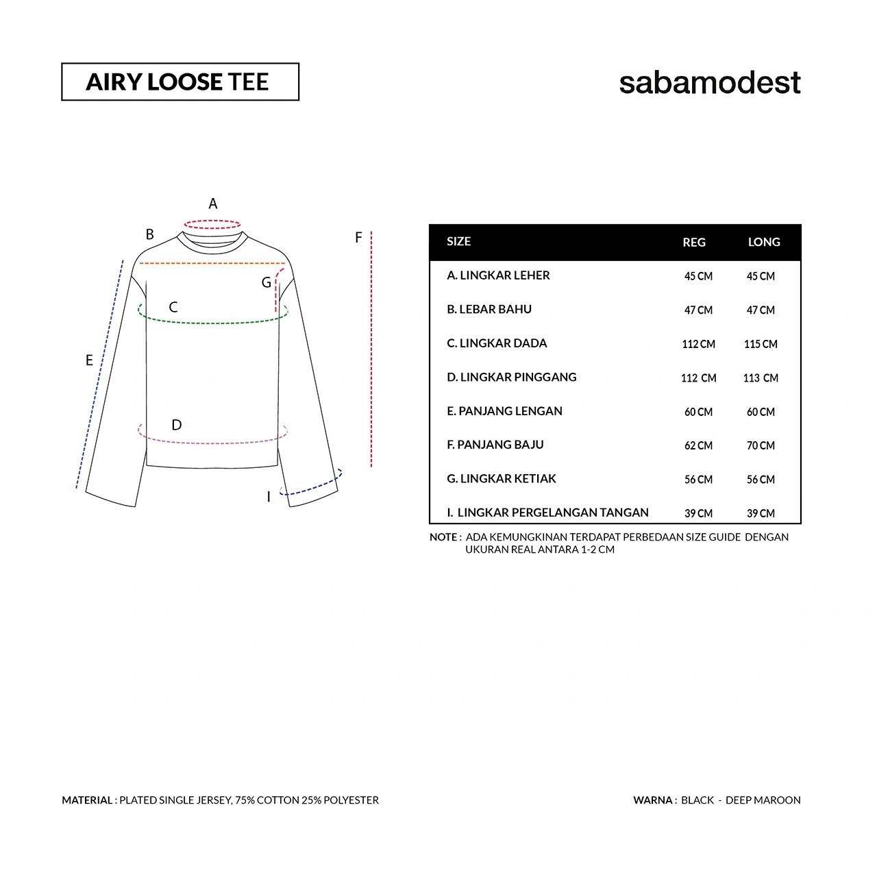 AIRY LOOSE TEE - SABAMODEST