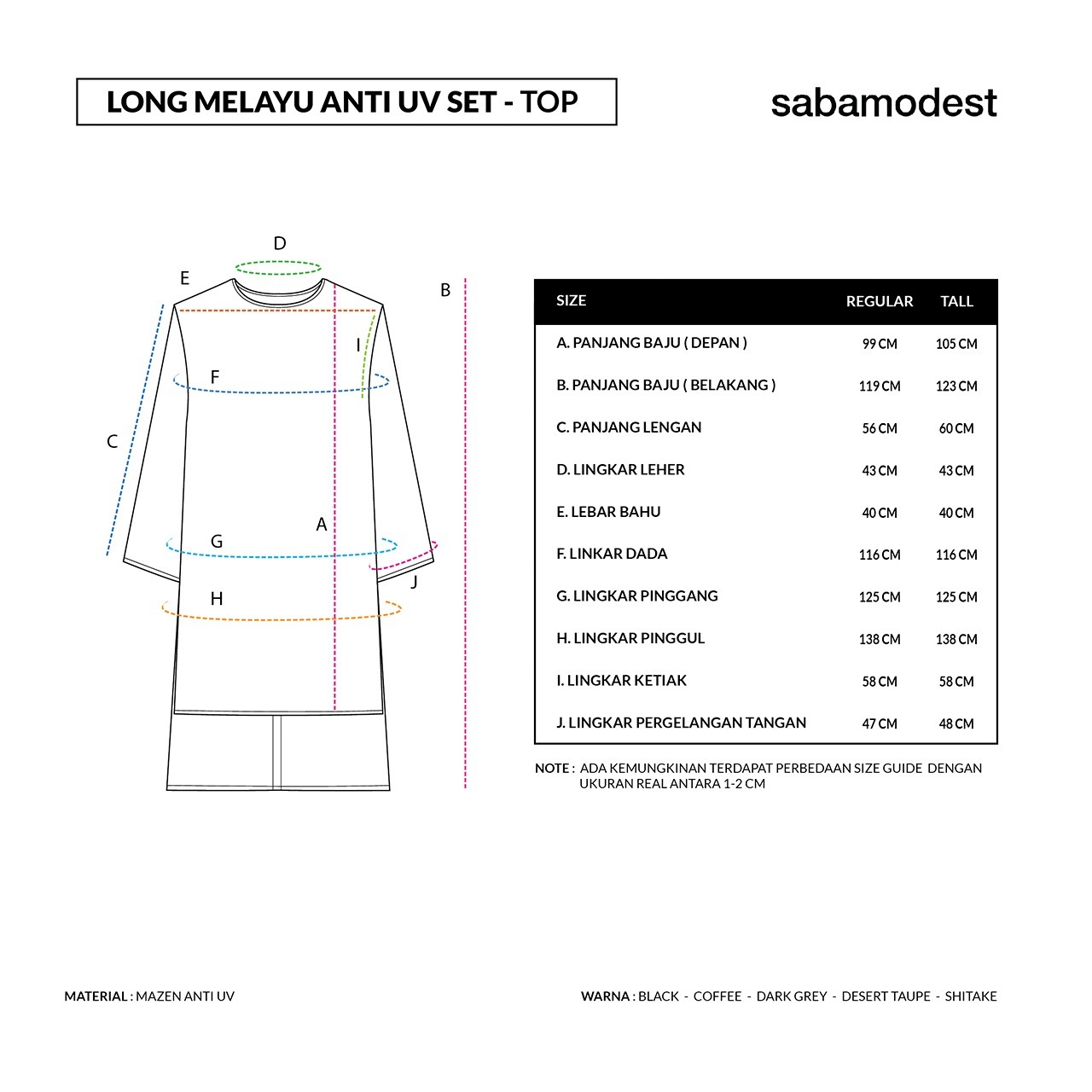 LONG MELAYU ANTI UV SET - SABAMODEST