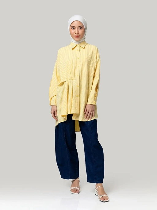 SOLEIL GATHERED WAIST TOP - KAMI