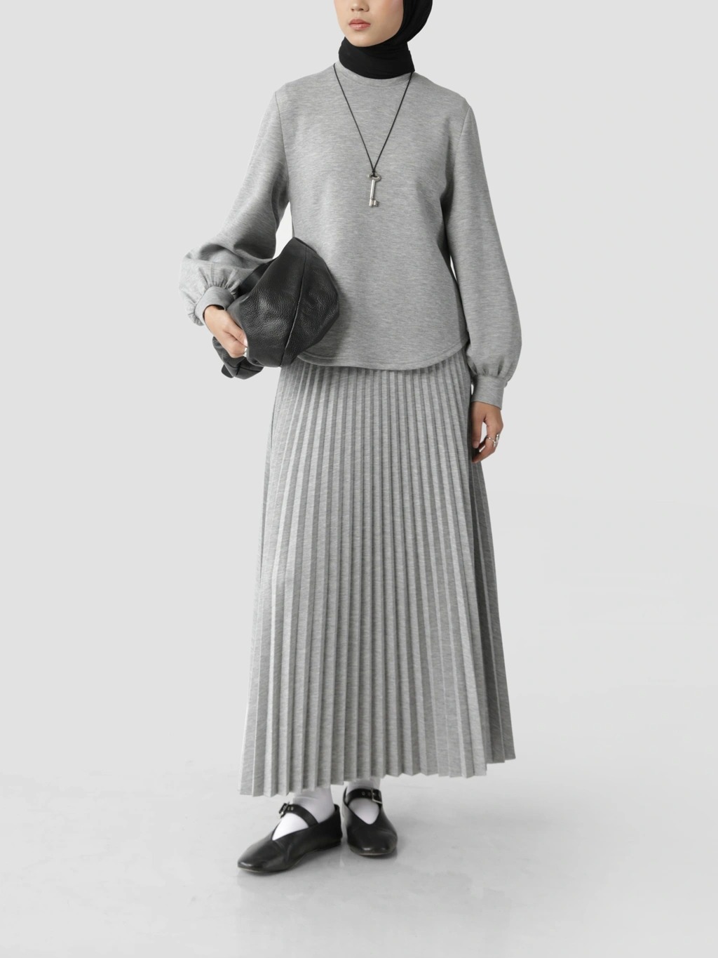 BONDED SUNRAY SKIRT - SABAMODEST