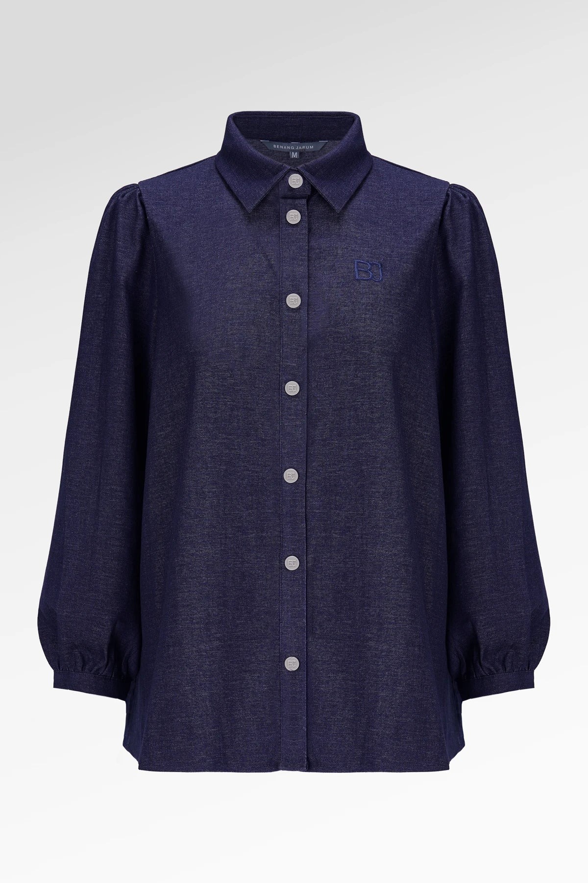 DENIM TALES BACK PLEATED SHIRT - BENANG JARUM