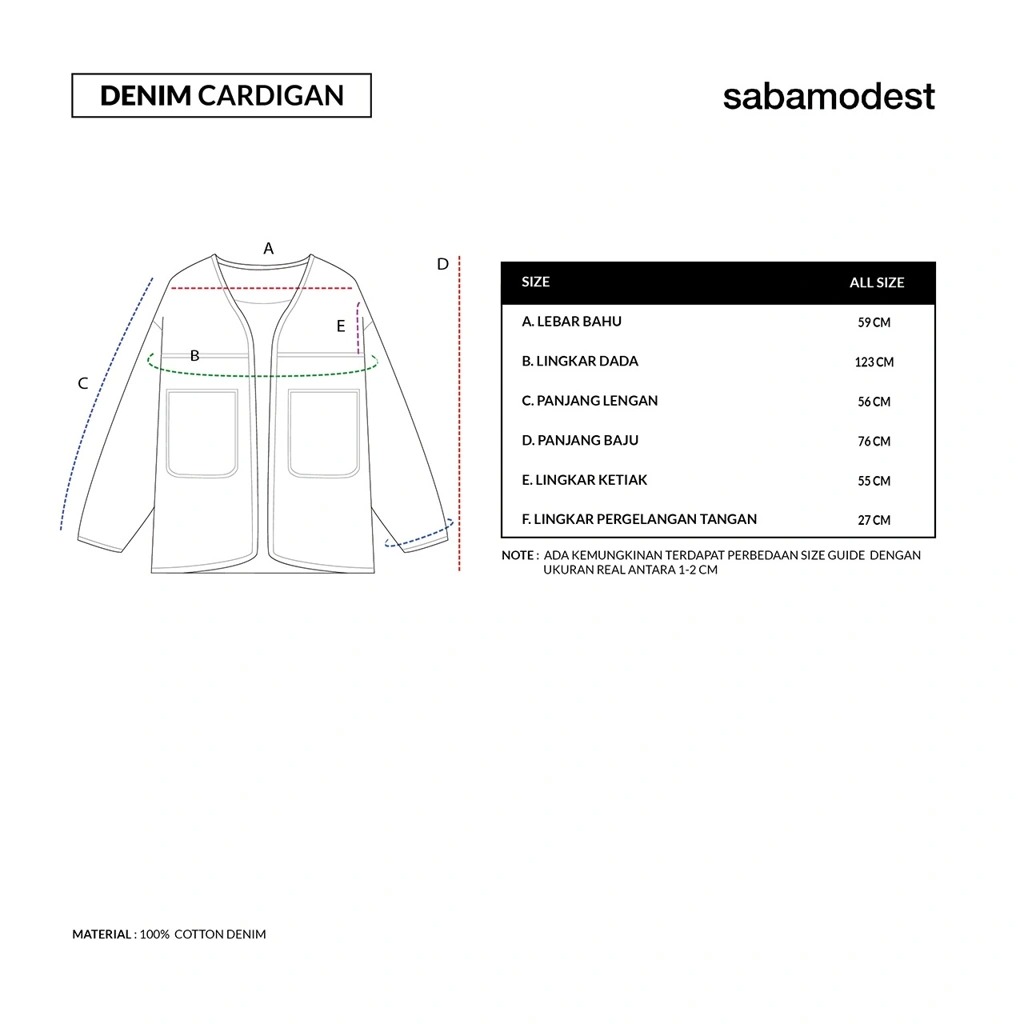 DENIM CARDIGAN - SABAMODEST