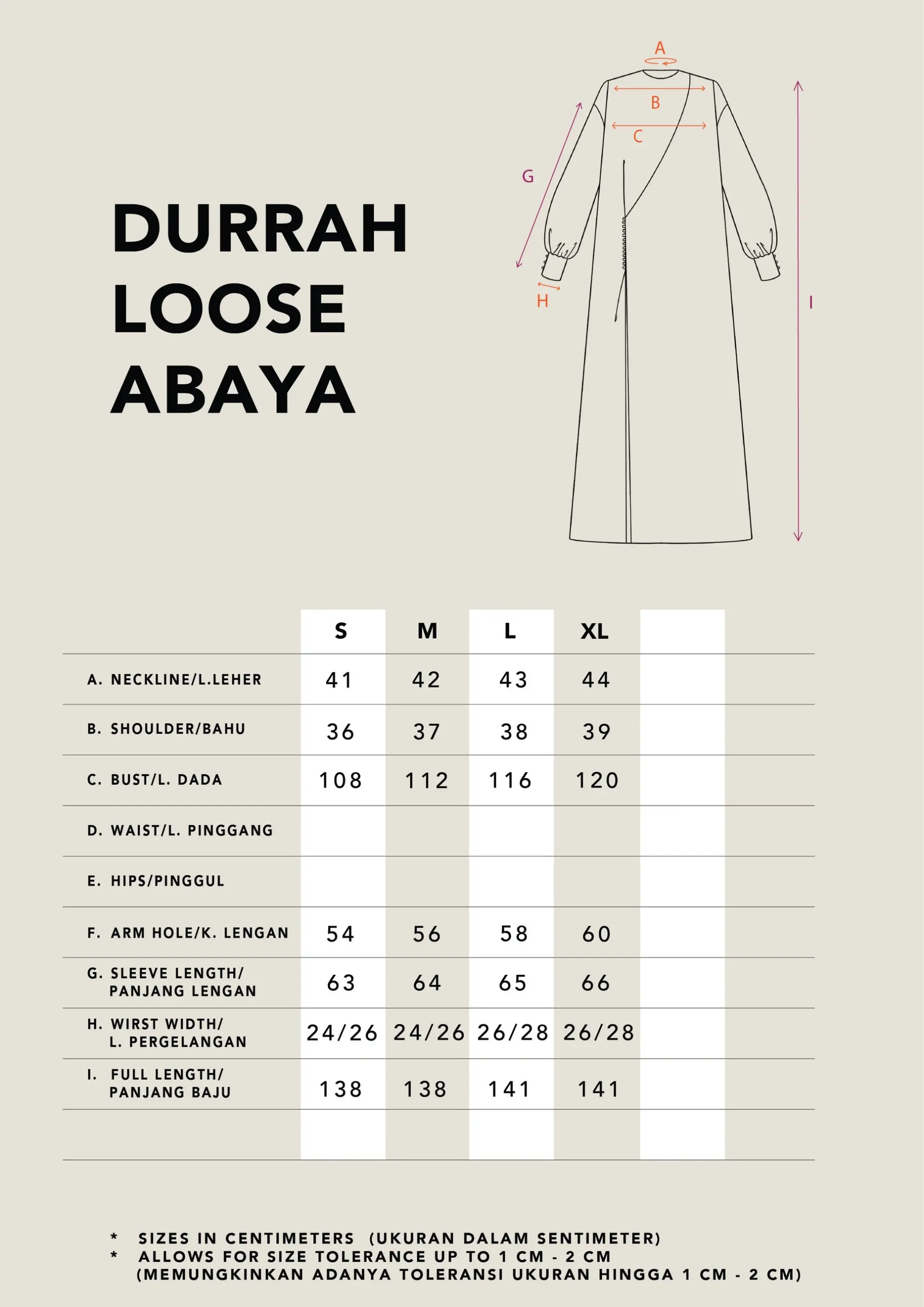 DURRAH LOOSE ABAYA - KAMI