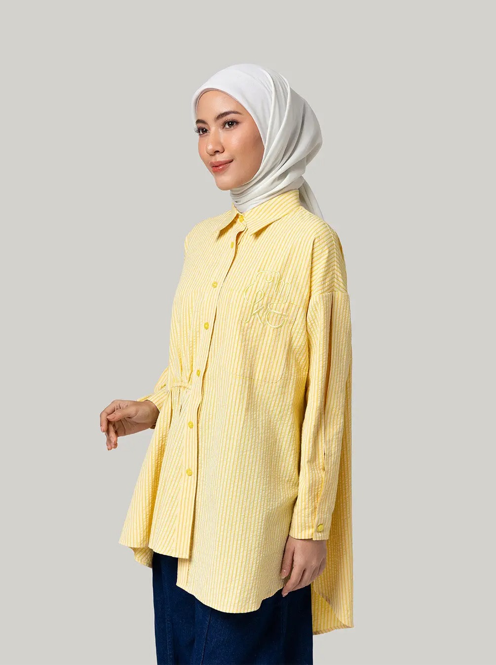 SOLEIL GATHERED WAIST TOP - KAMI