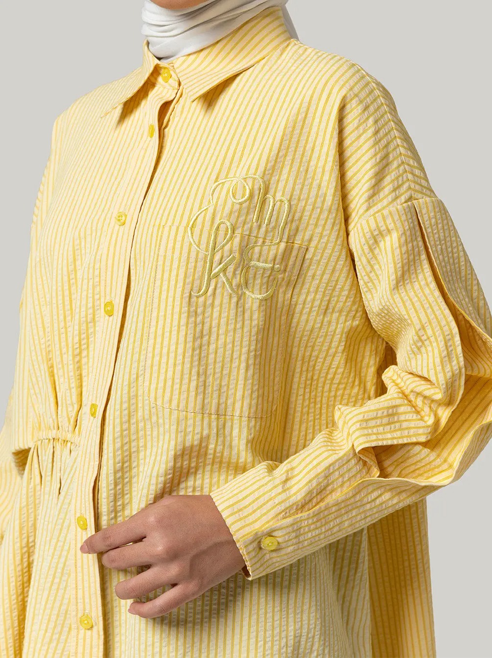 SOLEIL GATHERED WAIST TOP - KAMI