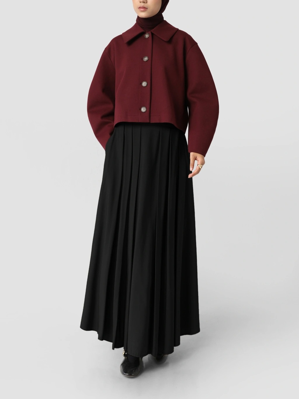 BONDED COTTON TULIP JACKET - SABAMODEST
