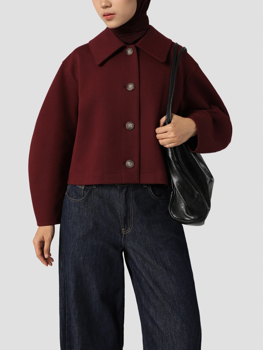 BONDED COTTON TULIP JACKET - SABAMODEST