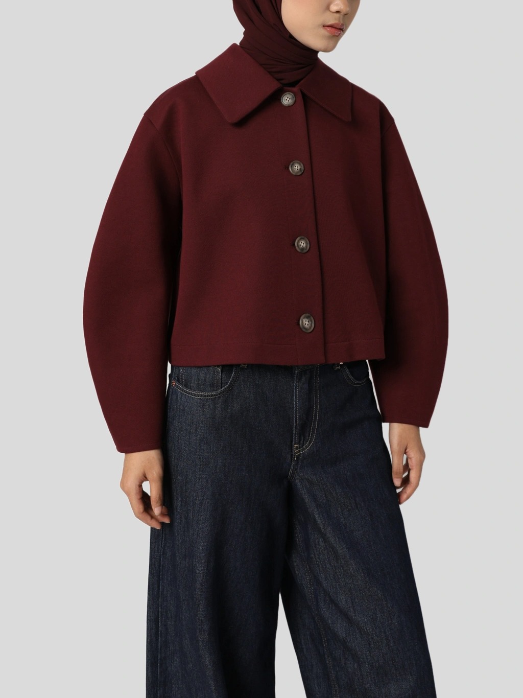 BONDED COTTON TULIP JACKET - SABAMODEST