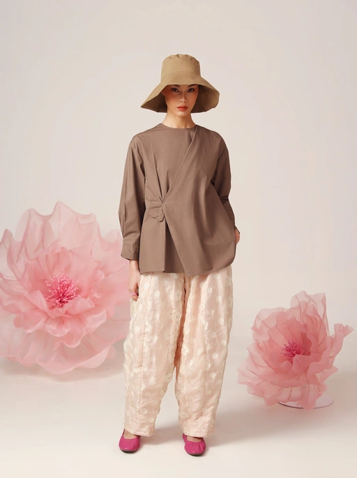 GARDENIA DRAPED TOP - KAMI