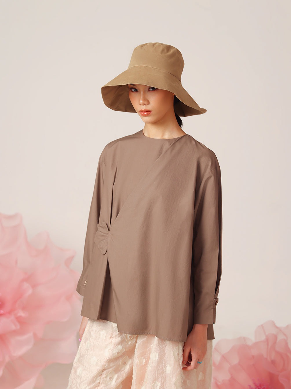 GARDENIA DRAPED TOP - KAMI
