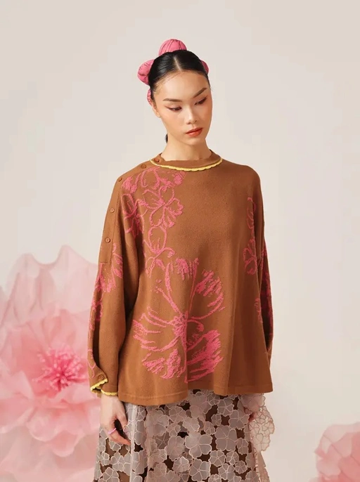 GERBERA OVERSIZED SWEATER - KAMI