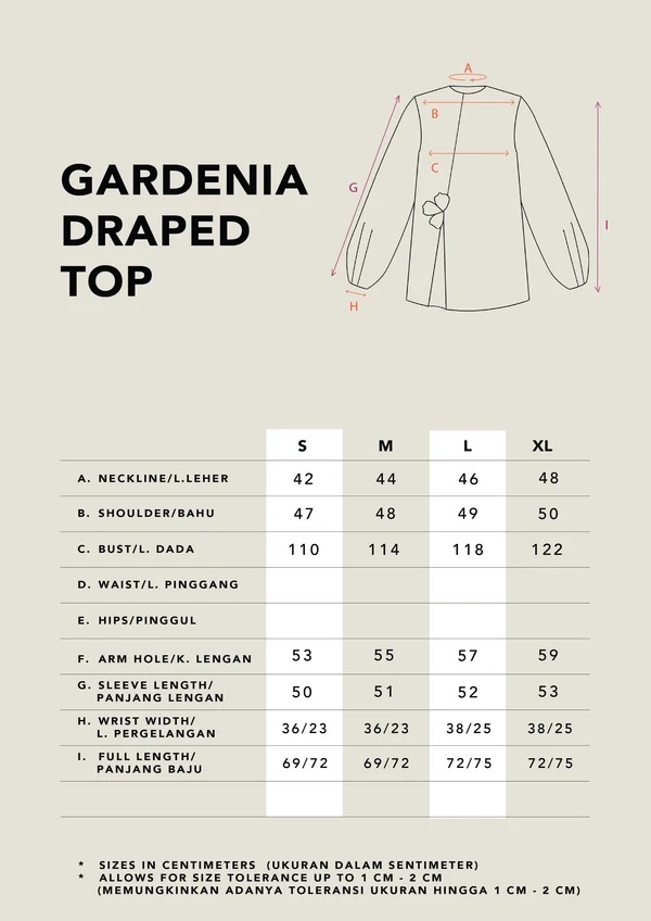 GARDENIA DRAPED TOP - KAMI