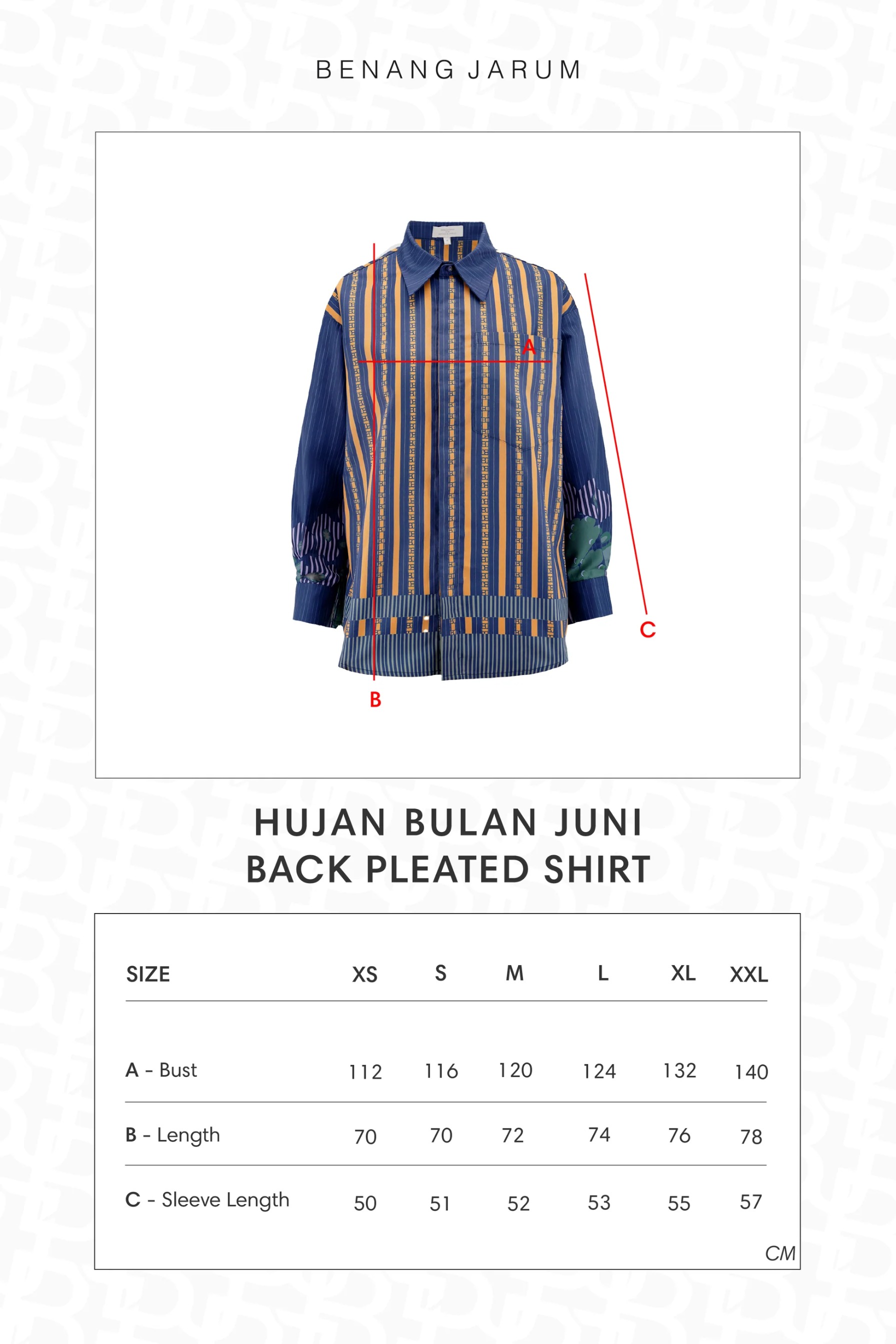 HBJ BACK PLEATED SHIRT - BENANG JARUM