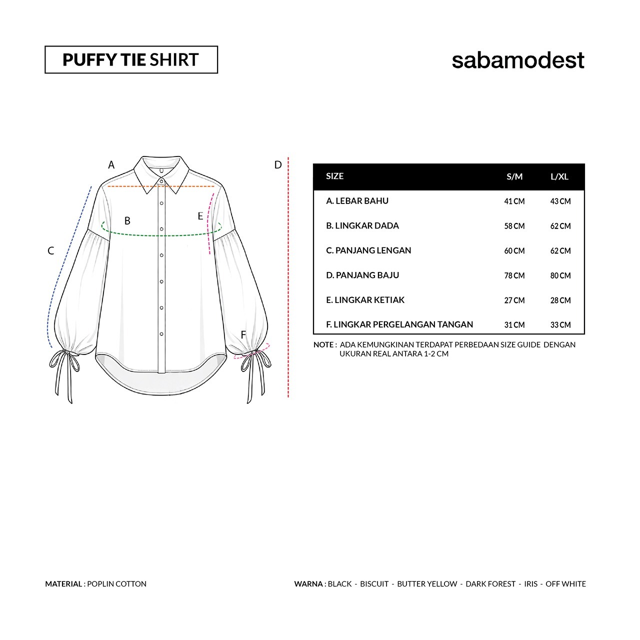 PUFFY TIE SHIRT - SABAMODEST