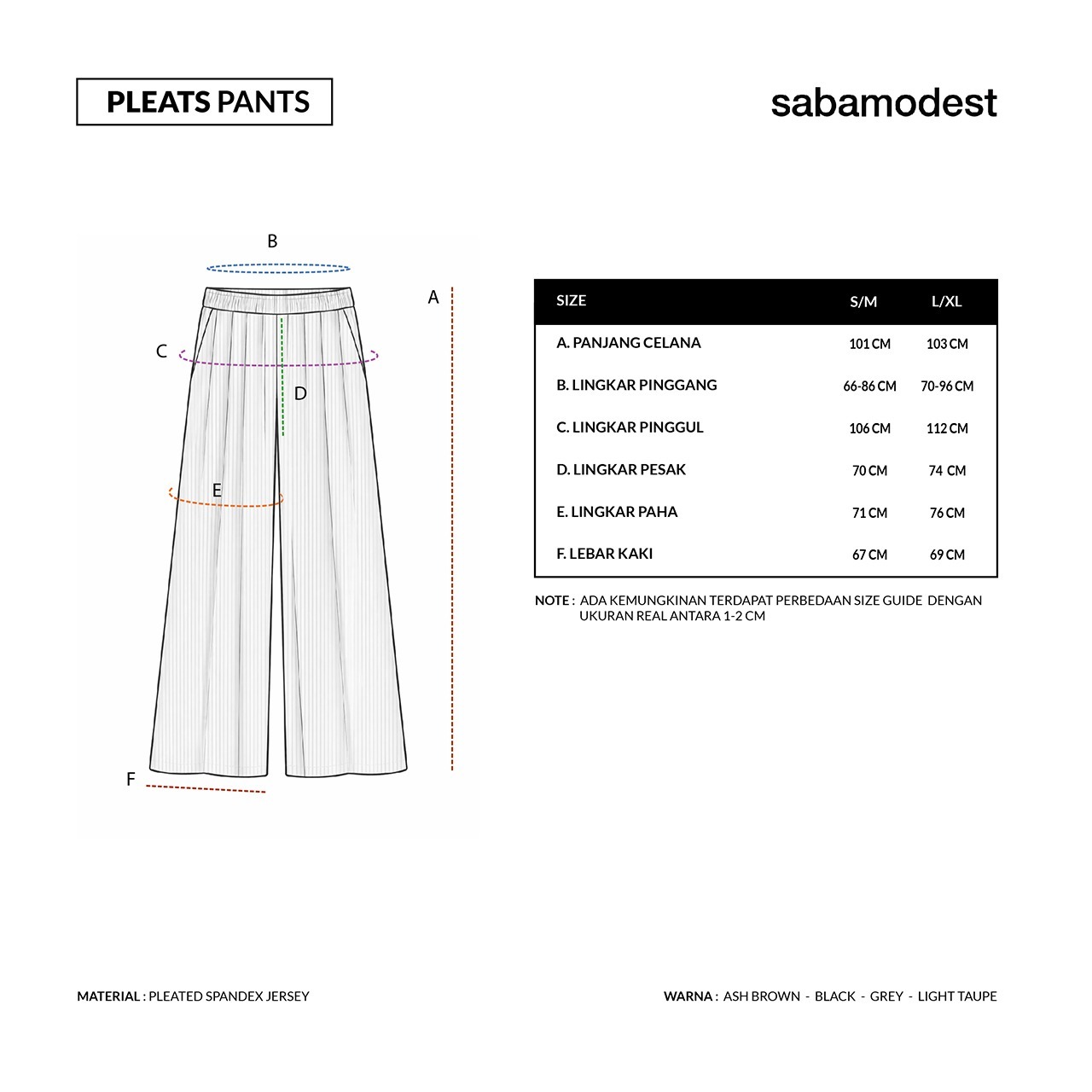 PLEATS PANTS - SABAMODEST