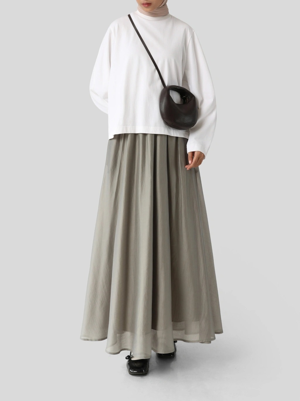 GLASSY TENCEL SKIRT - SABAMODEST