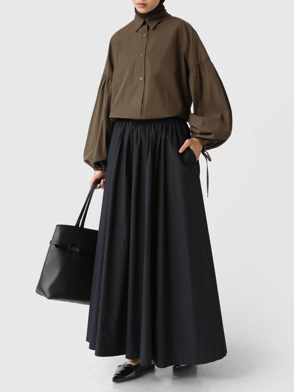 LUXE POPLIN SKIRT - SABAMODEST