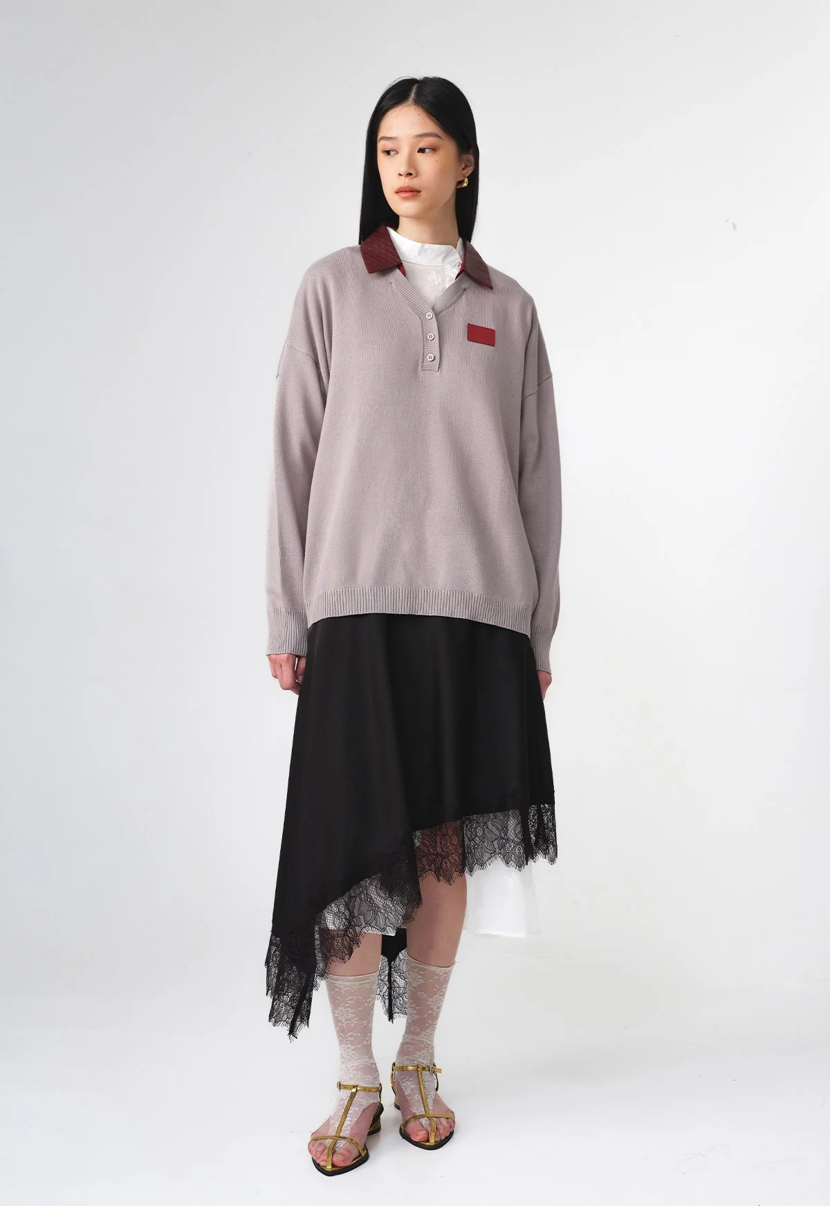 RIEL WOVEN COLLAR KNIT - RIA MIRANDA