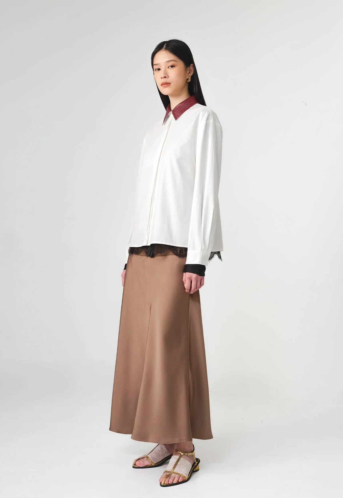 RAIA WOVEN COLLAR SHIRT - RIA MIRANDA