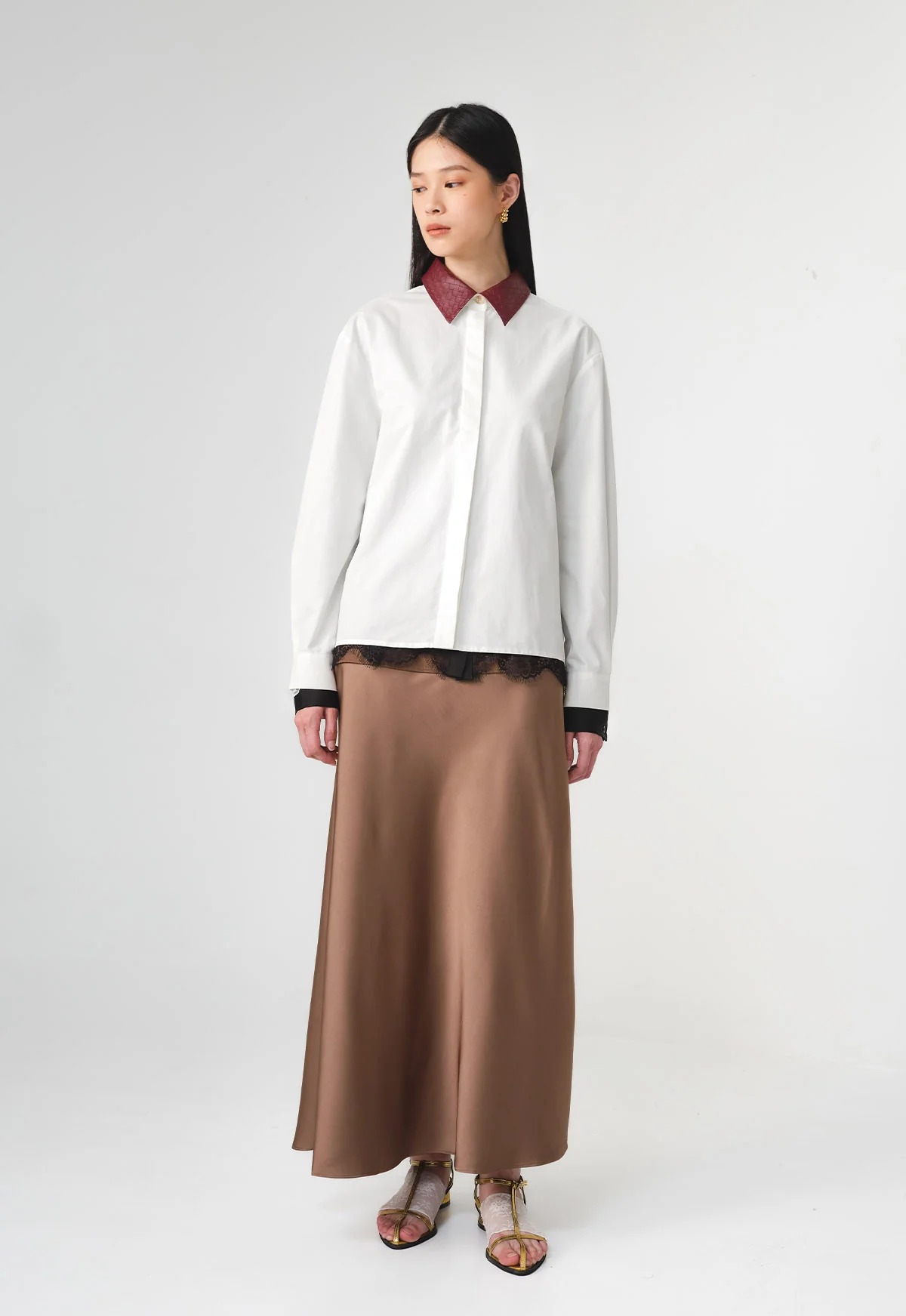RAIA WOVEN COLLAR SHIRT - RIA MIRANDA