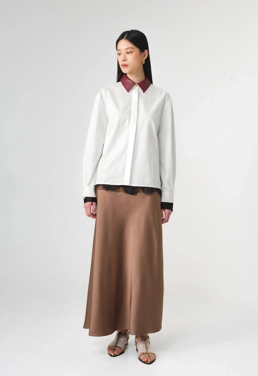 Image of RAIA WOVEN COLLAR SHIRT - RIA MIRANDA