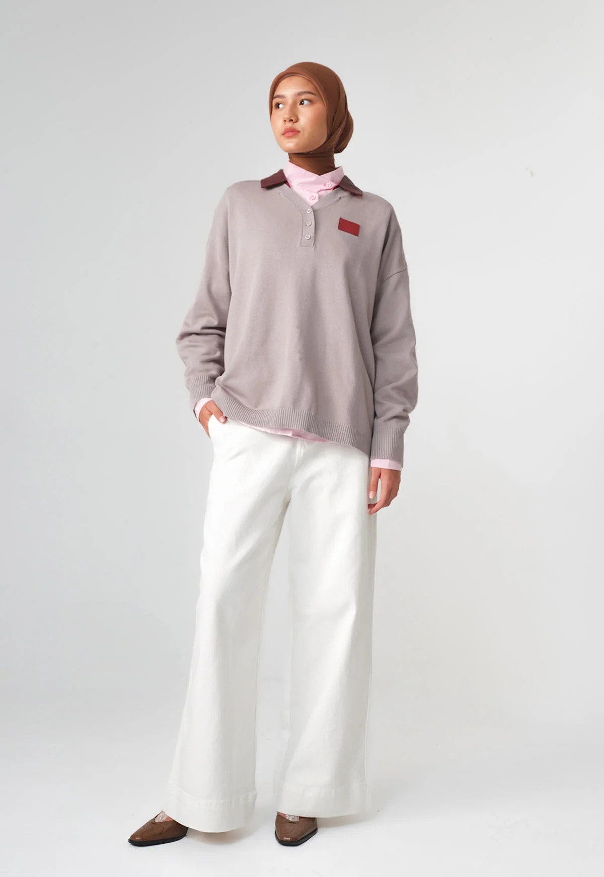 RIEL WOVEN COLLAR KNIT - RIA MIRANDA