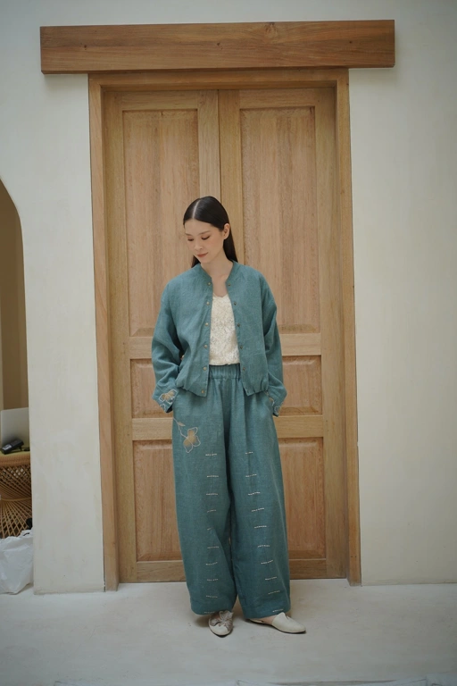 Image of EMBROIDERED PANTS - GLASHKA