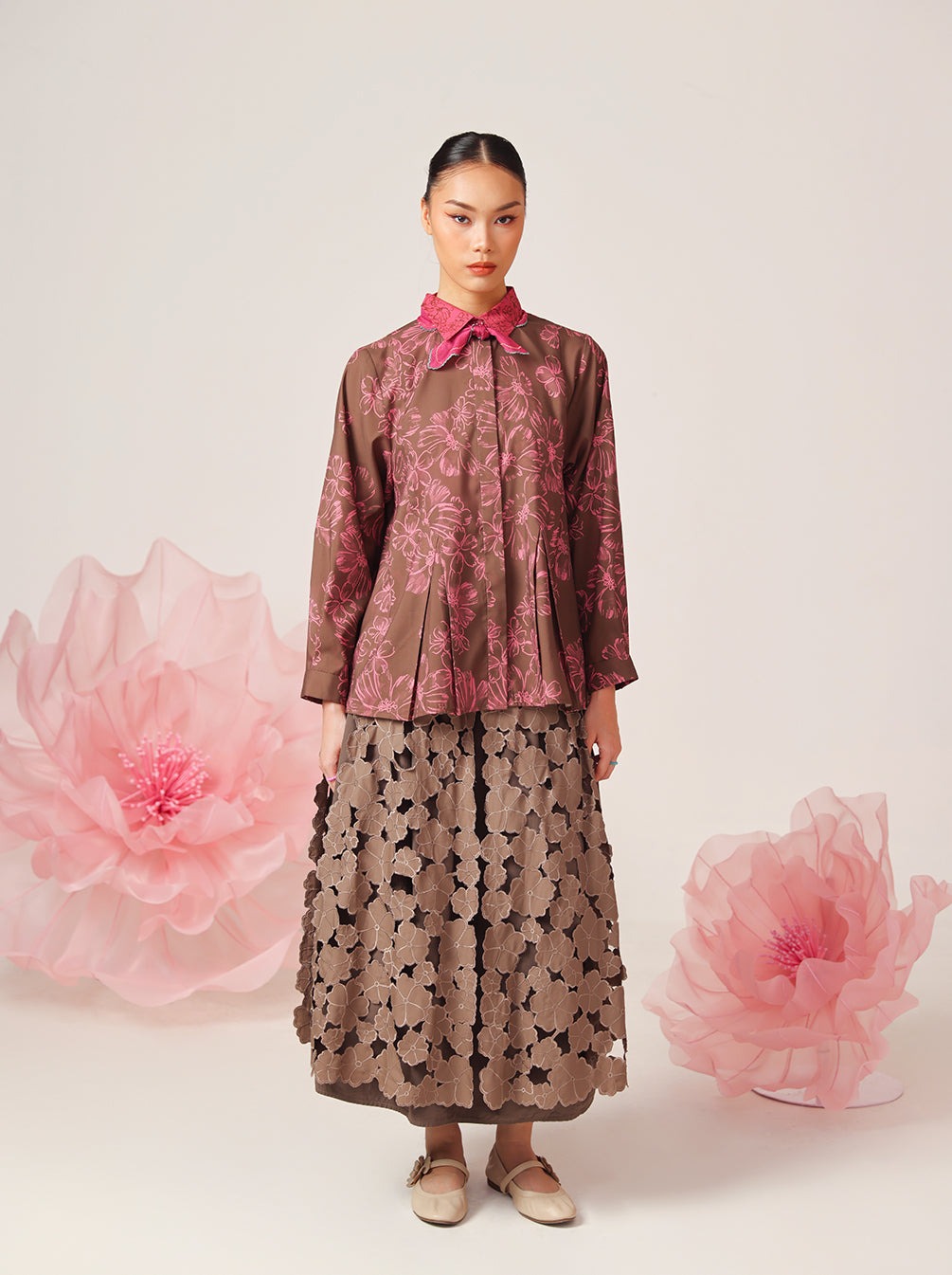 MAGNOLIA PLEATED TOP - KAMI