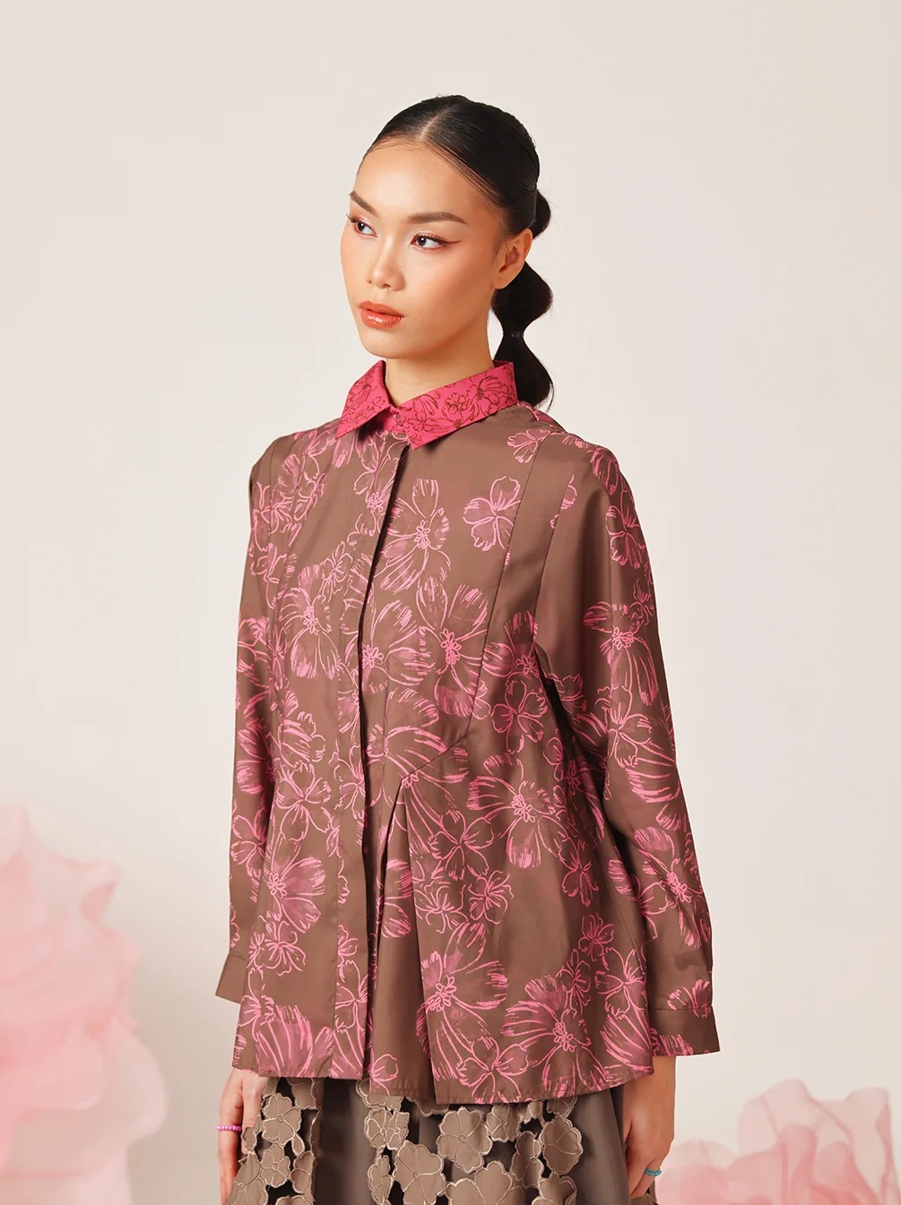 MAGNOLIA PLEATED TOP - KAMI