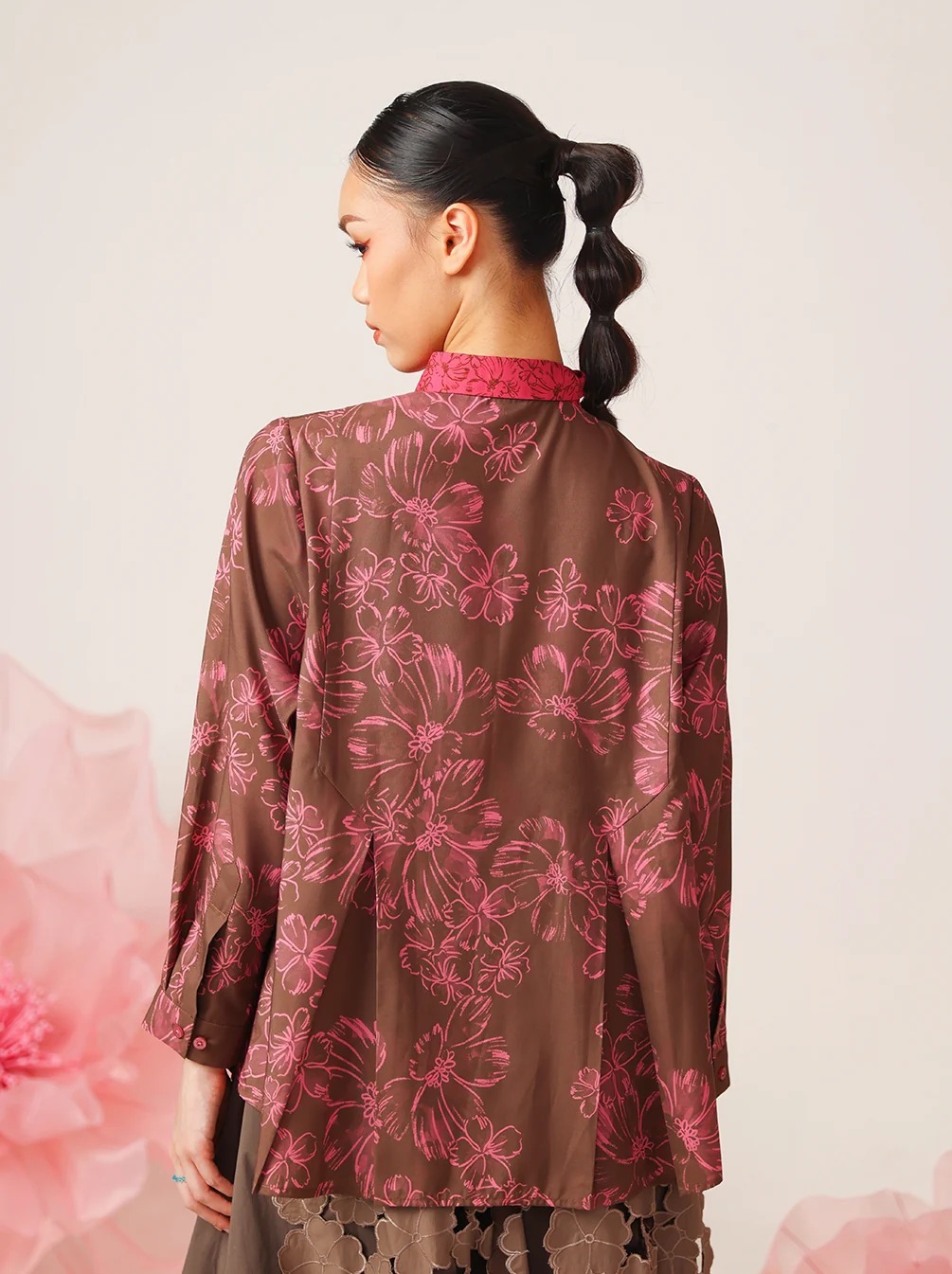 MAGNOLIA PLEATED TOP - KAMI
