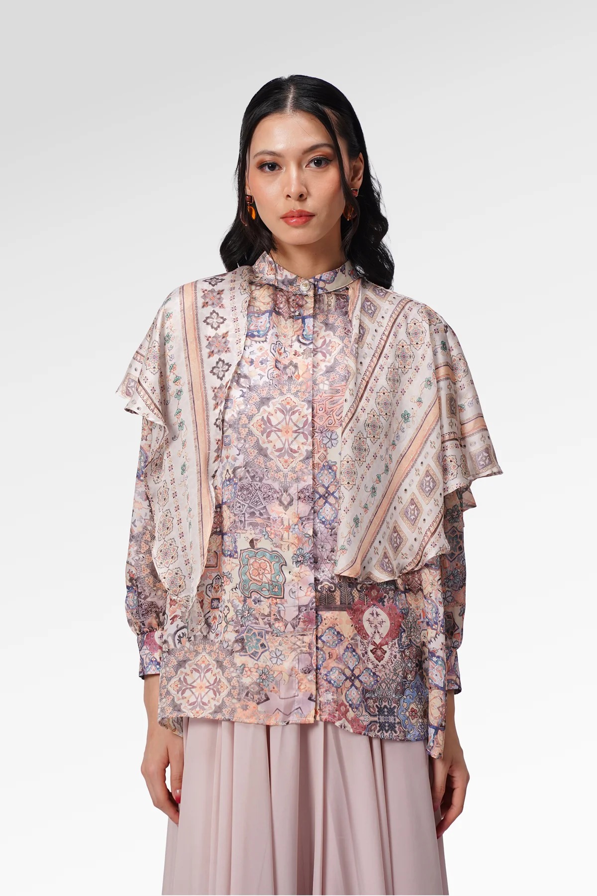 MARCHESA CAPE SHIRT - BENANG JARUM