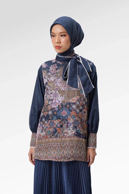 Image of MARCHESA  TIE BOW BLOUSE - BENANG JARUM