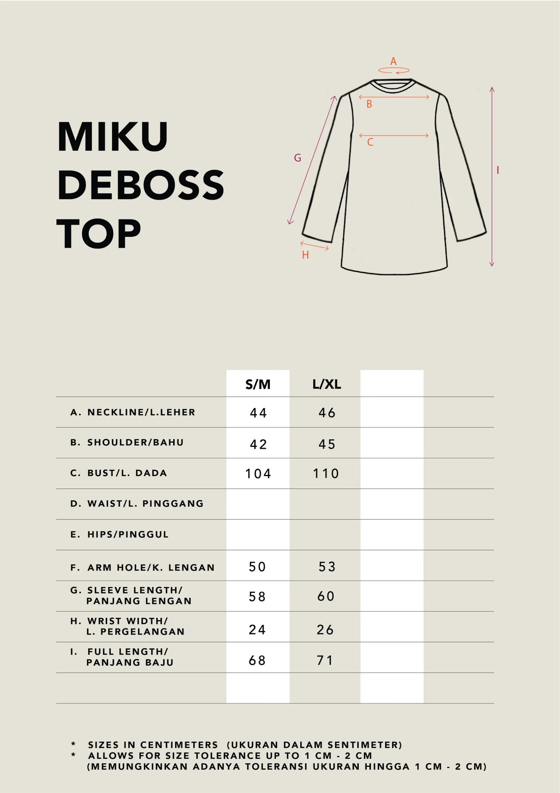 MIKU DEBOSS T SHIRT TOP - KAMI