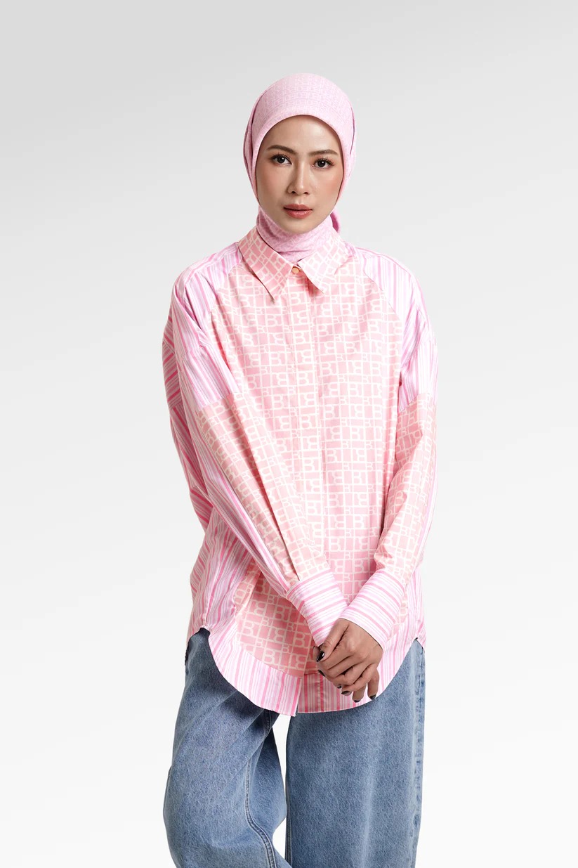 MONO PUZZLE OVERSIZED SHIRT - BENANG JARUM