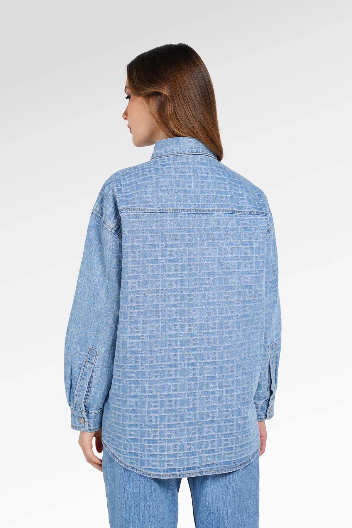 MONO PUZZLE JACQUARD DENIM SHIRT - BENANG JARUM