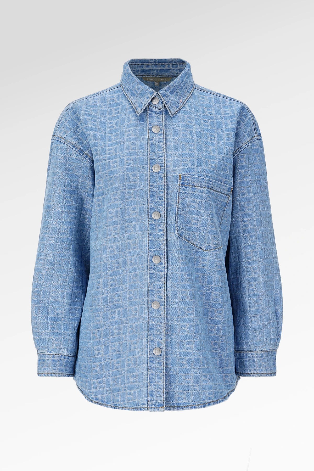 MONO PUZZLE JACQUARD DENIM SHIRT - BENANG JARUM