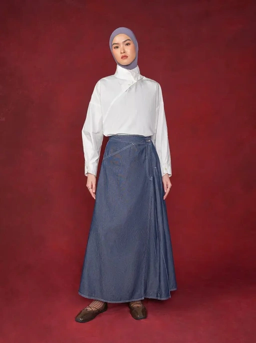 NYRA PLEATED WARP SKIRT - KAMI