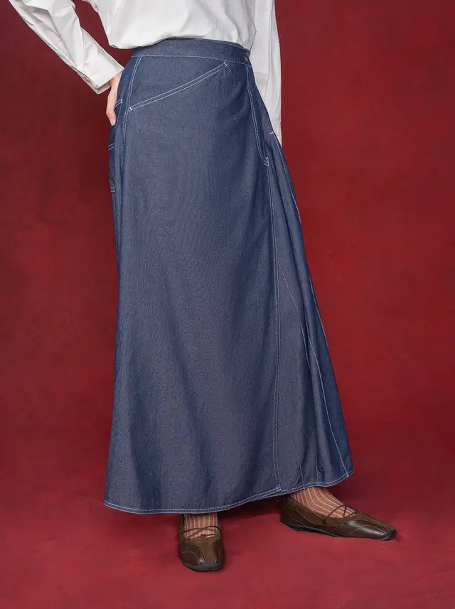 NYRA PLEATED WARP SKIRT - KAMI