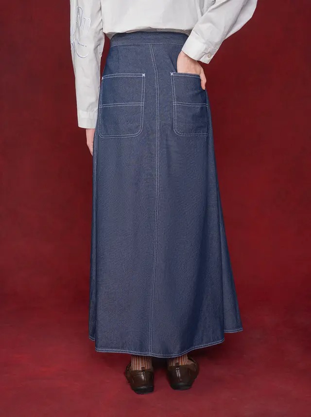 NYRA PLEATED WARP SKIRT - KAMI