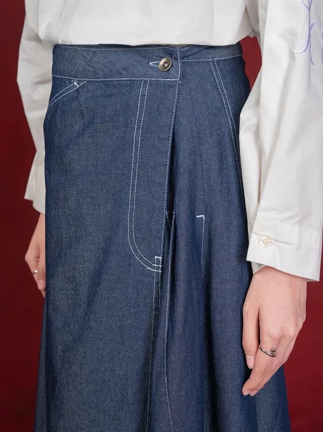NYRA PLEATED WARP SKIRT - KAMI