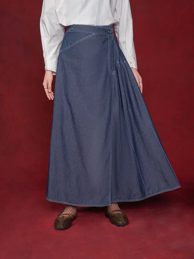 NYRA PLEATED WARP SKIRT - KAMI