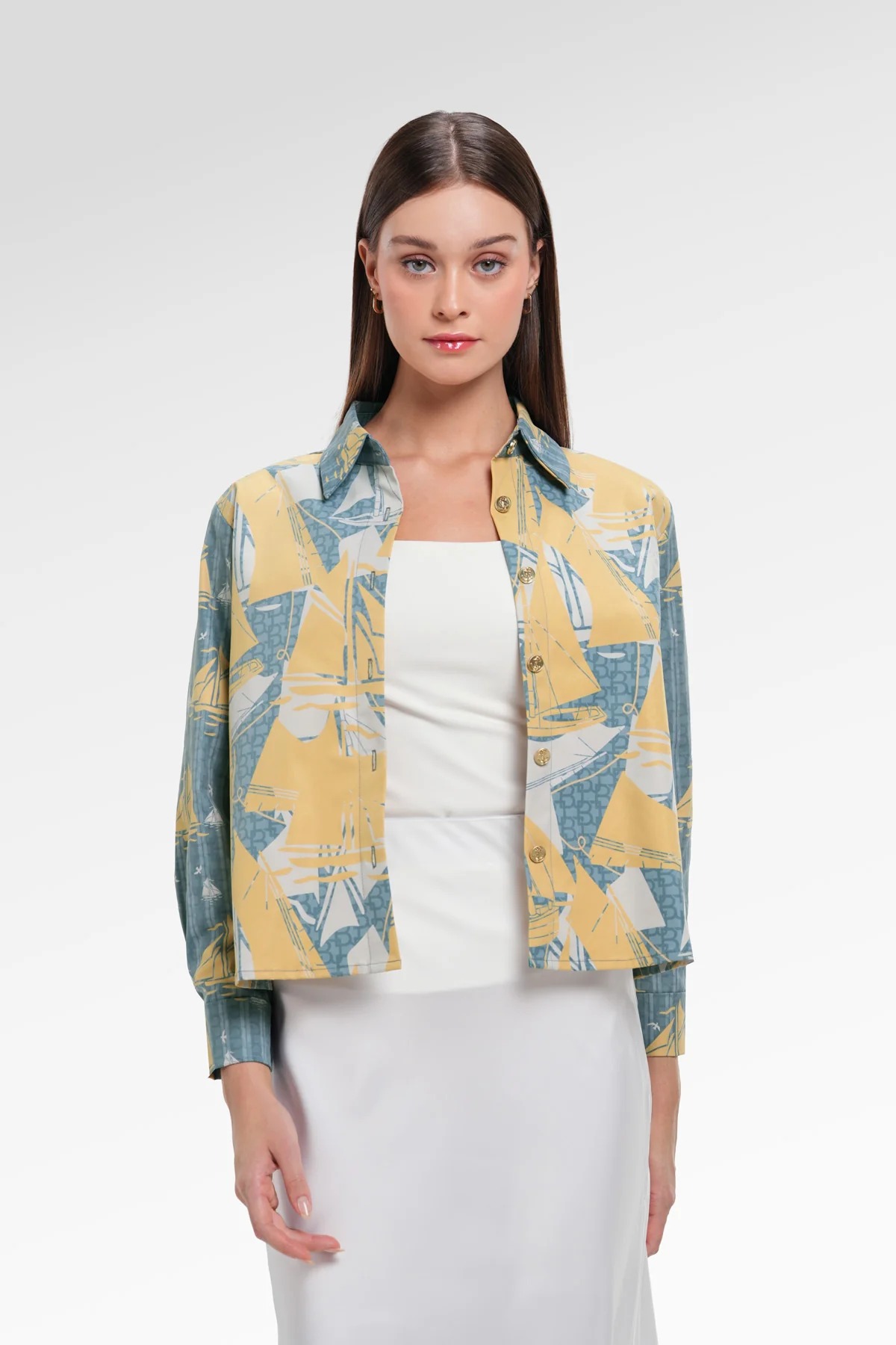 NAUTICAGRAM CROP SHIRT - BENANG JARUM